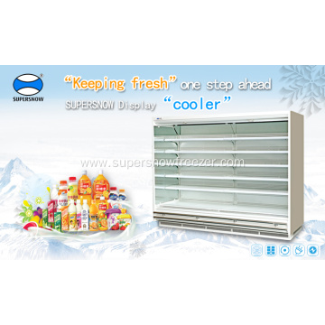 Dairy Glass Wall Display Refrigerated Showcase